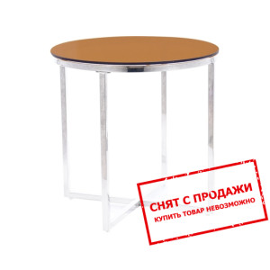 Стол журнальный Signal Crystal B Янтарный/серебрян...